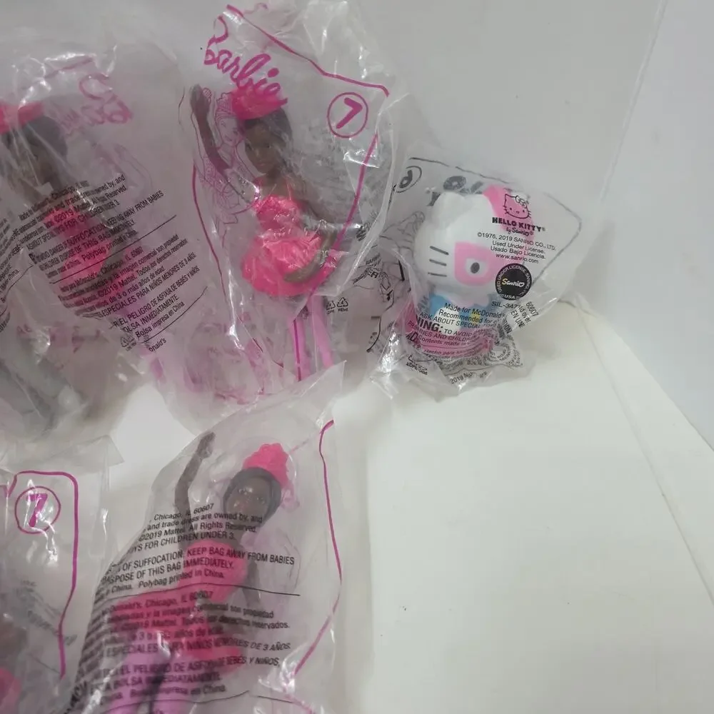 Lot Of 10 McDonald’s Toys 9 Barbie+ Hello Kitty